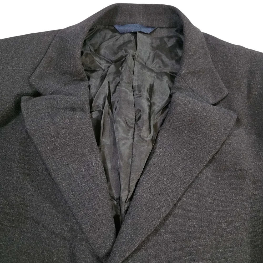 Burberry Relaxed Wool Blazer Charcoal Grey Men's Sport Coat Size 40 Reg 3-Button